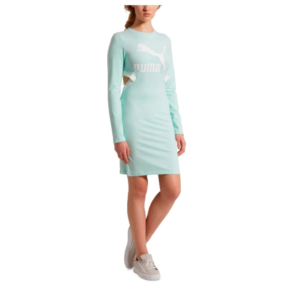 Puma Classic Logo Cut Out Dress Mint